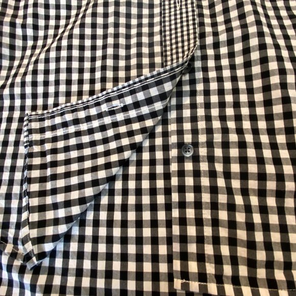 Oversized Madewell Gingham-Play Button-Down Shirt - Size XXS - Picture 6 of 16